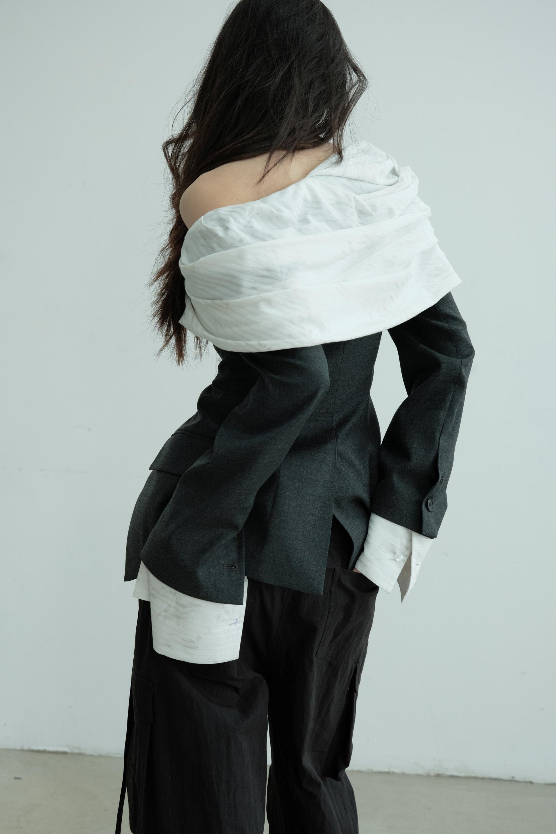 Elegant Color Clash Blazer Top