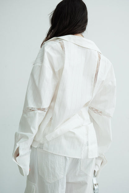 Vintage Lace Skeleton Sleeve Shirt