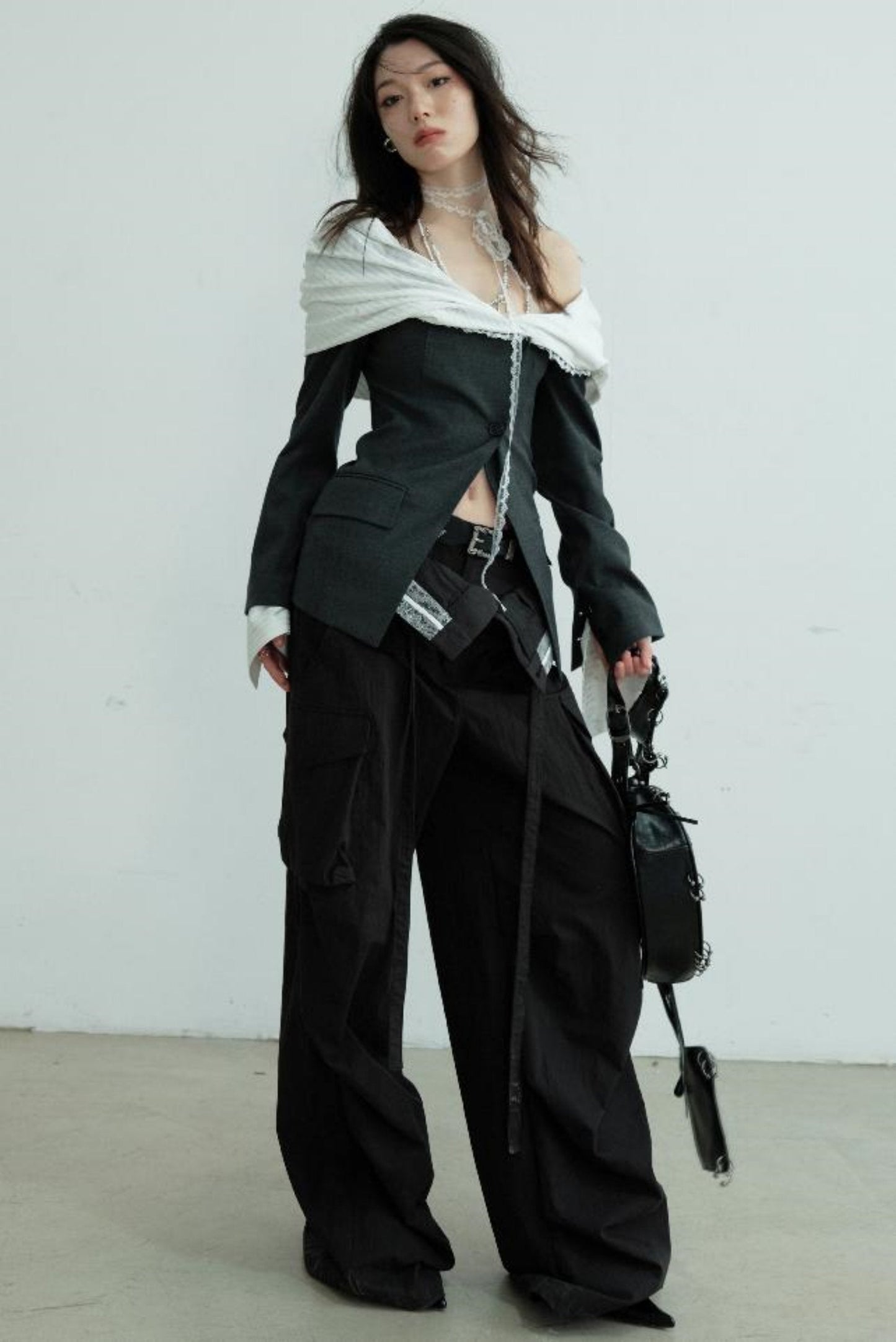 Elegant Color Clash Blazer Top