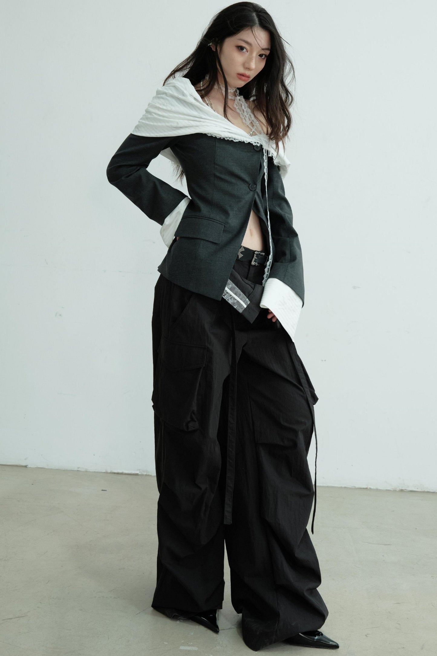 Elegant Color Clash Blazer Top