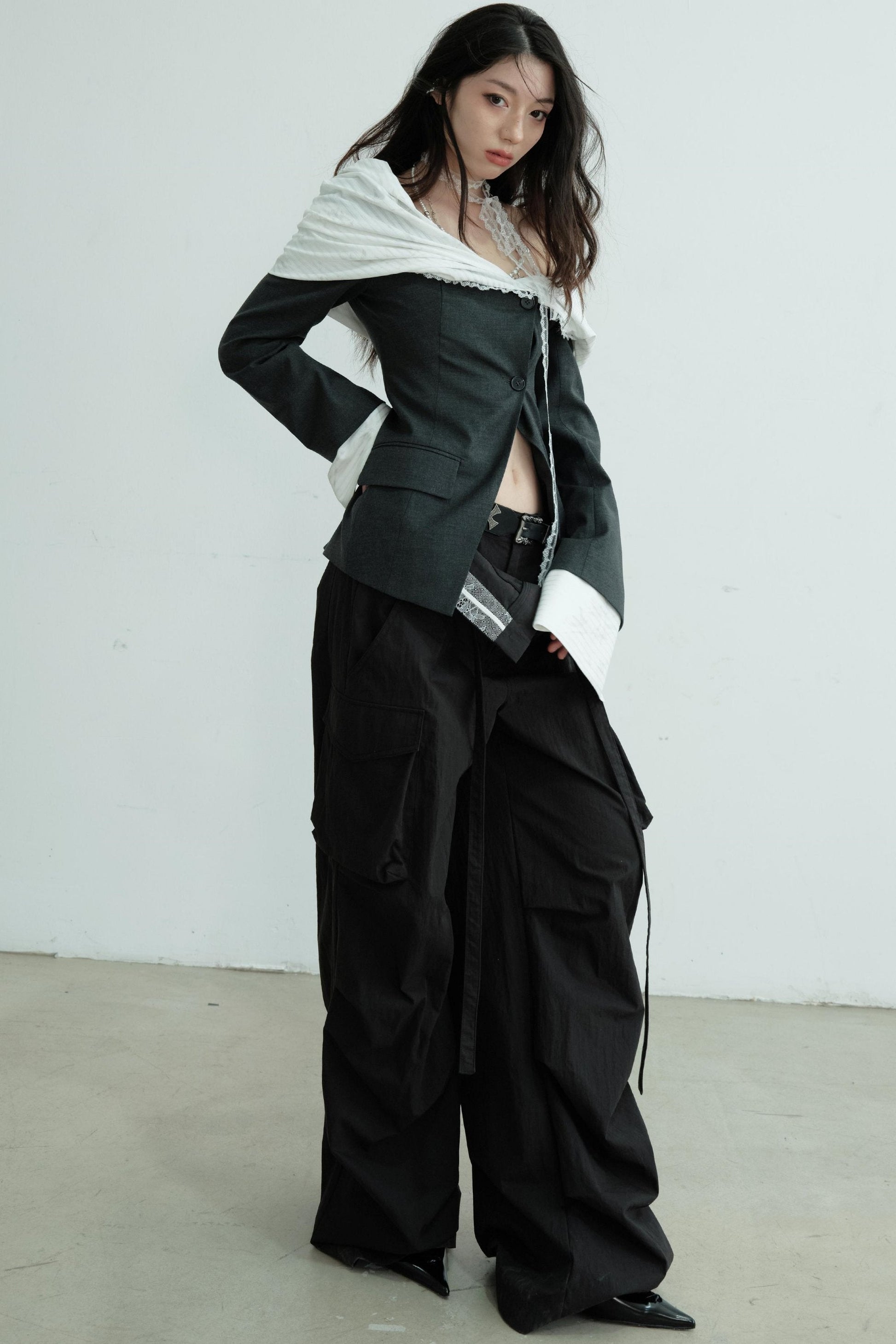 Elegant Color Clash Blazer Top