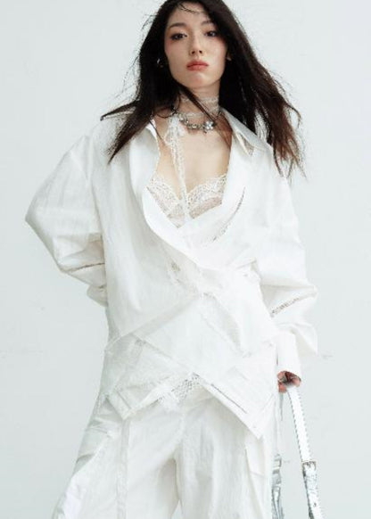 Vintage Lace Skeleton Sleeve Shirt