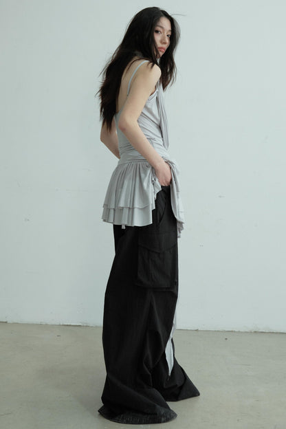 Elegant Pleated Peplum Vest