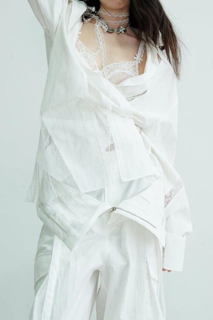 Vintage Lace Skeleton Sleeve Shirt