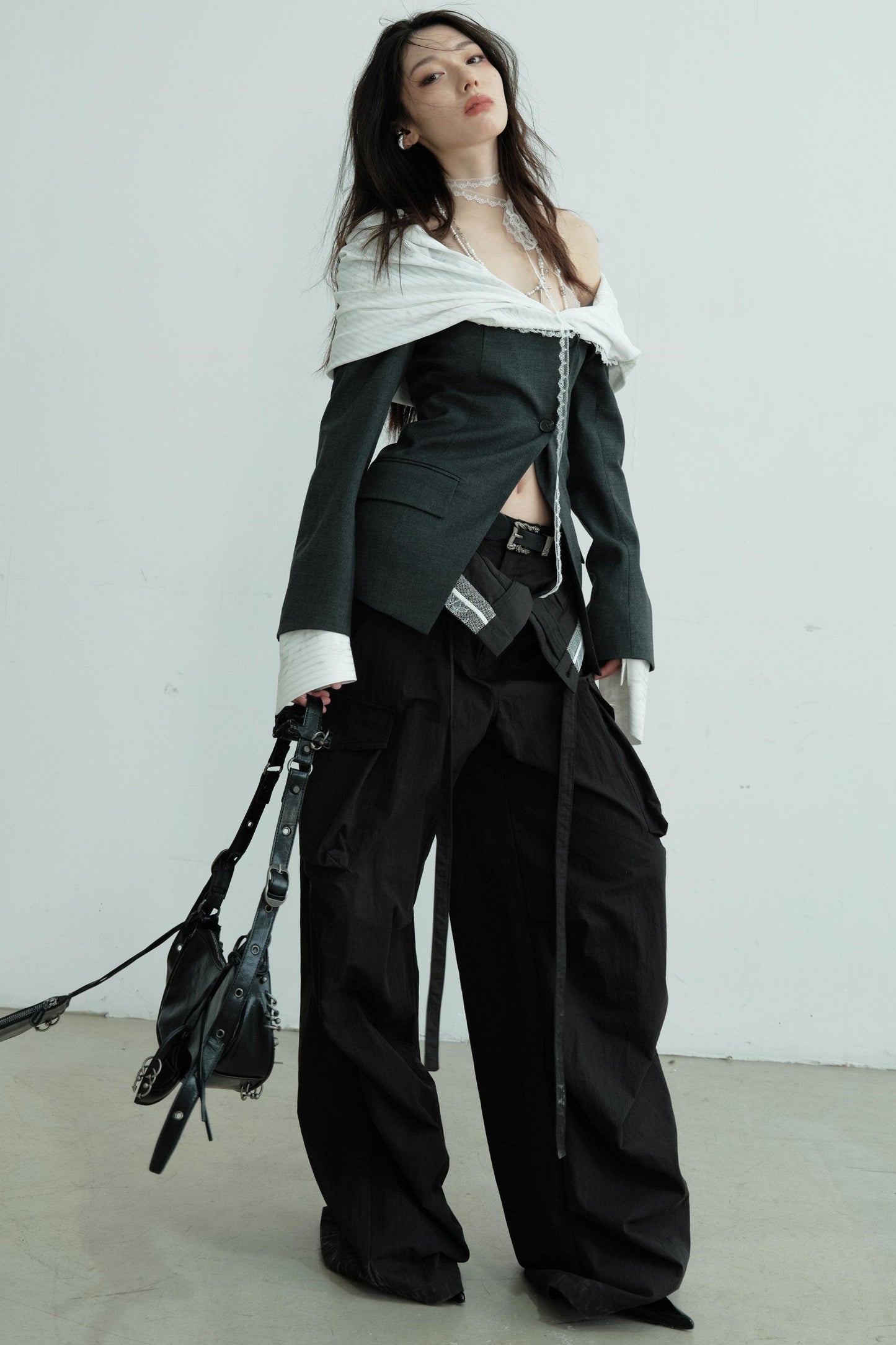 Elegant Color Clash Blazer Top