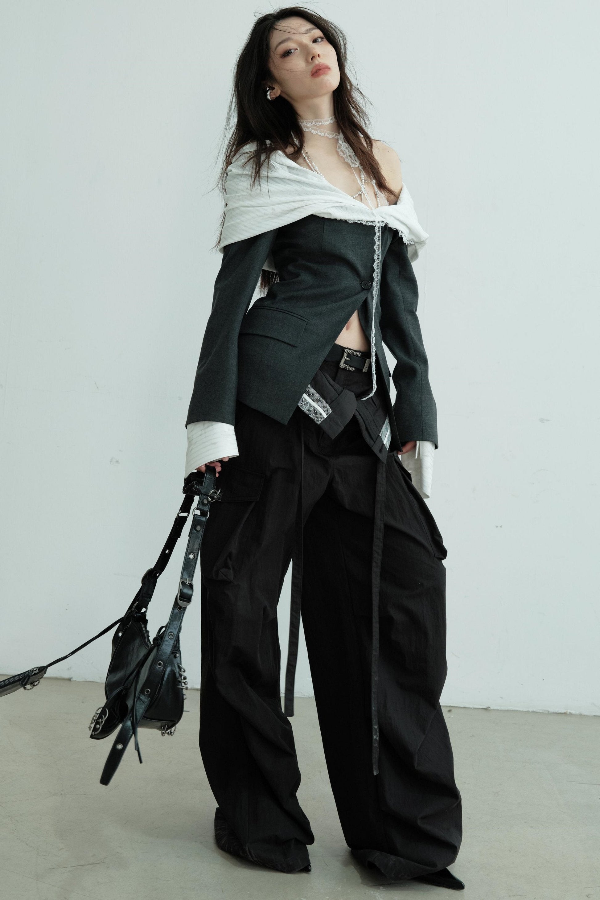 Elegant Color Clash Blazer Top