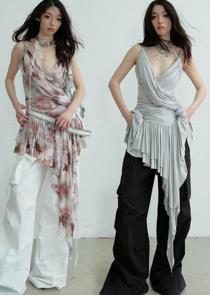 Elegant Pleated Peplum Vest