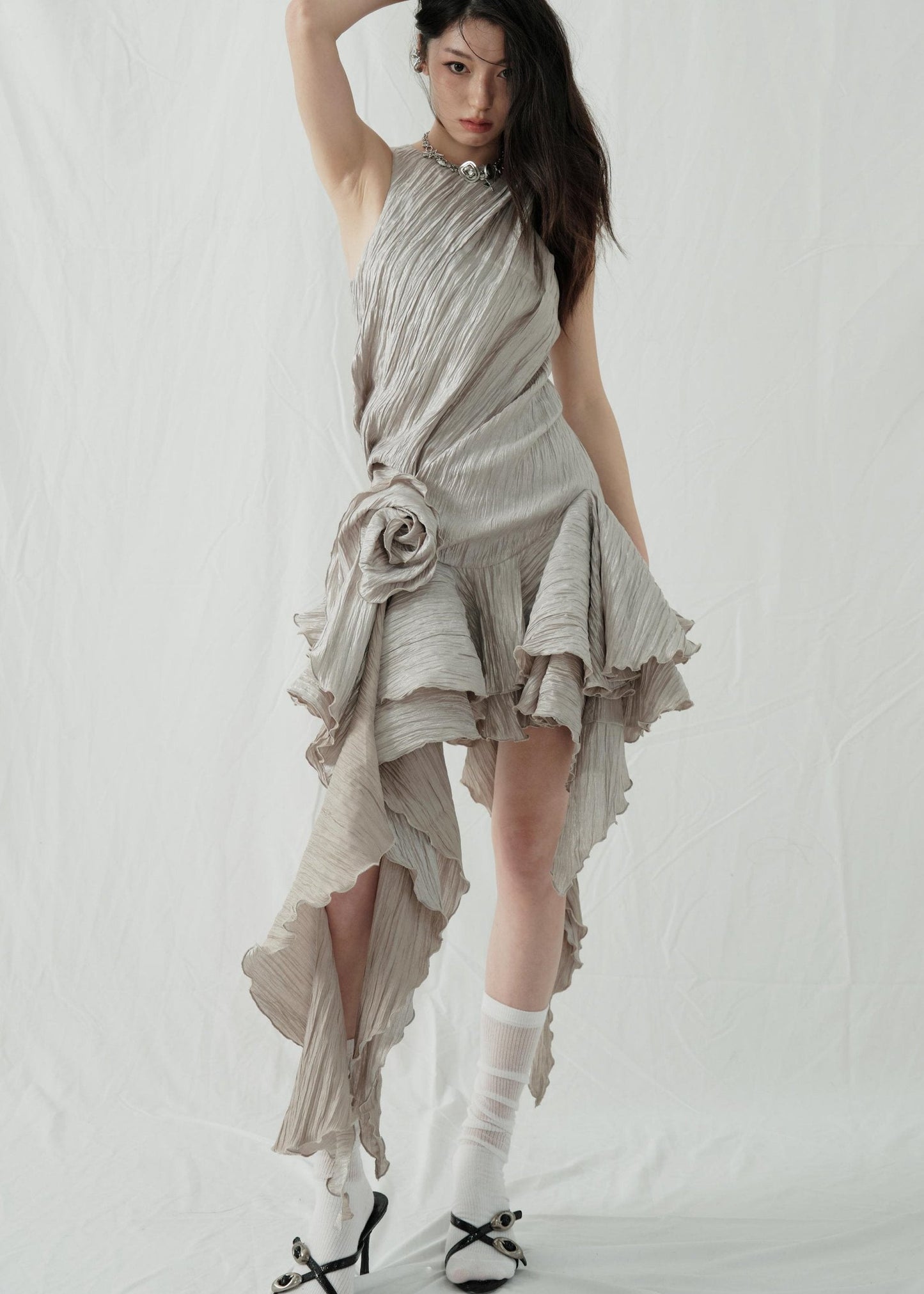 Vintage Ruffle Bloom Dress