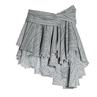 Romantic Gray Half Skirt