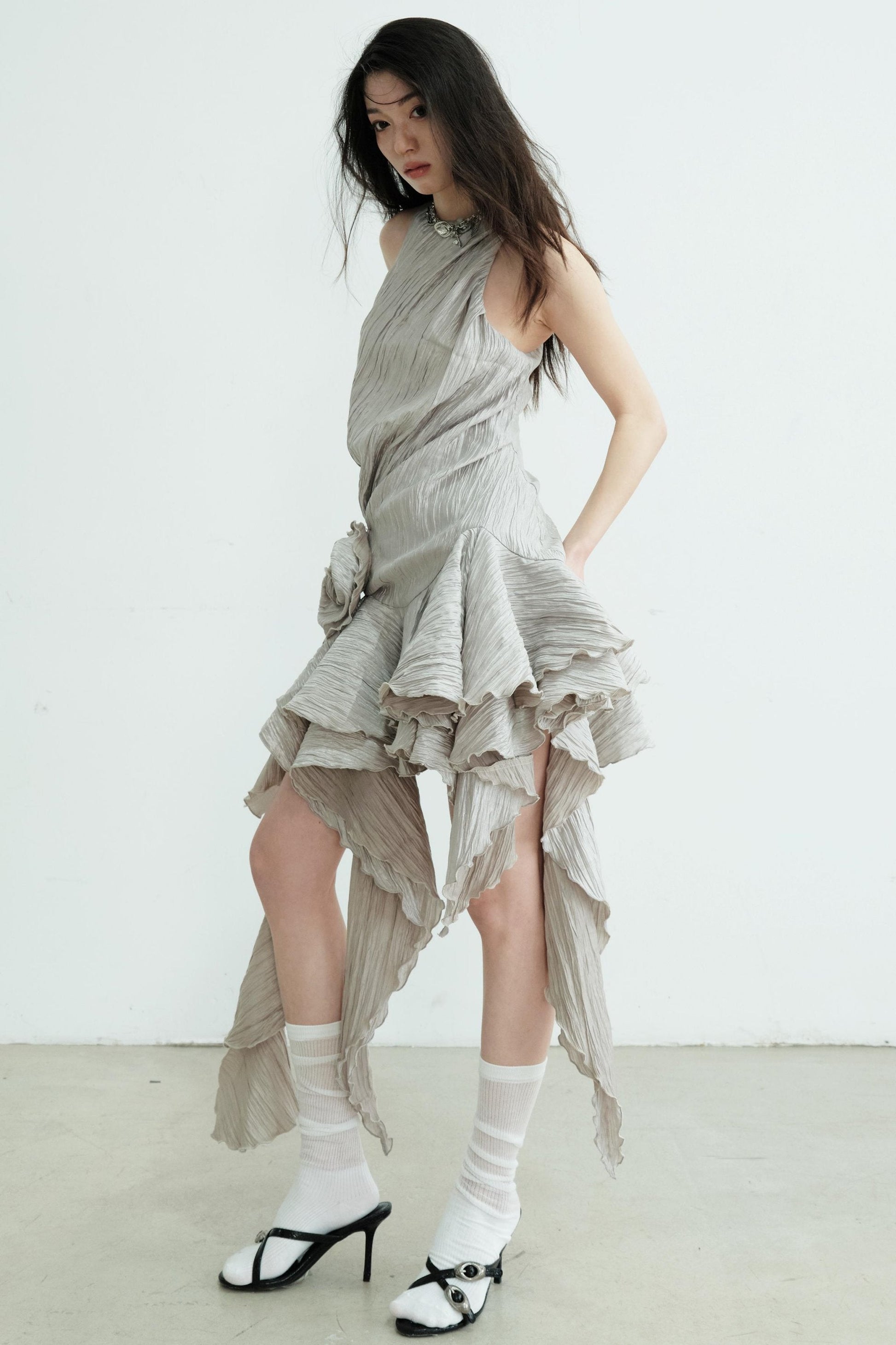 Vintage Ruffle Bloom Dress