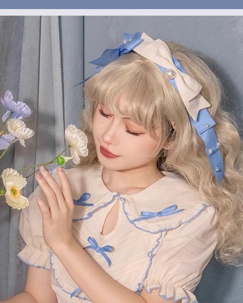 Magic Tea Party - Lena's Garland - Elegant Lolita HeaddressPearl Headband Set with Hair Clip