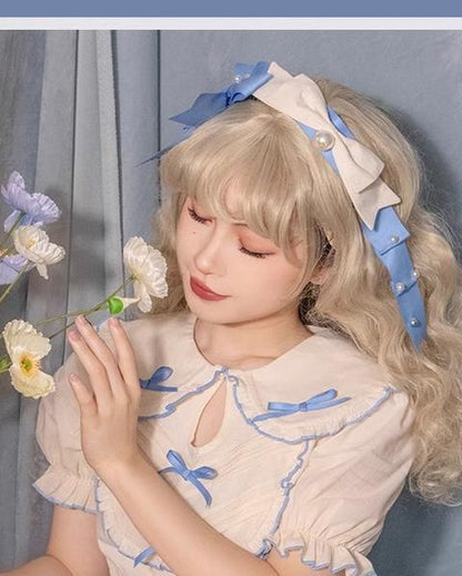 Magic Tea Party - Lena's Garland - Elegant Lolita HeaddressPearl Headband Set with Hair Clip