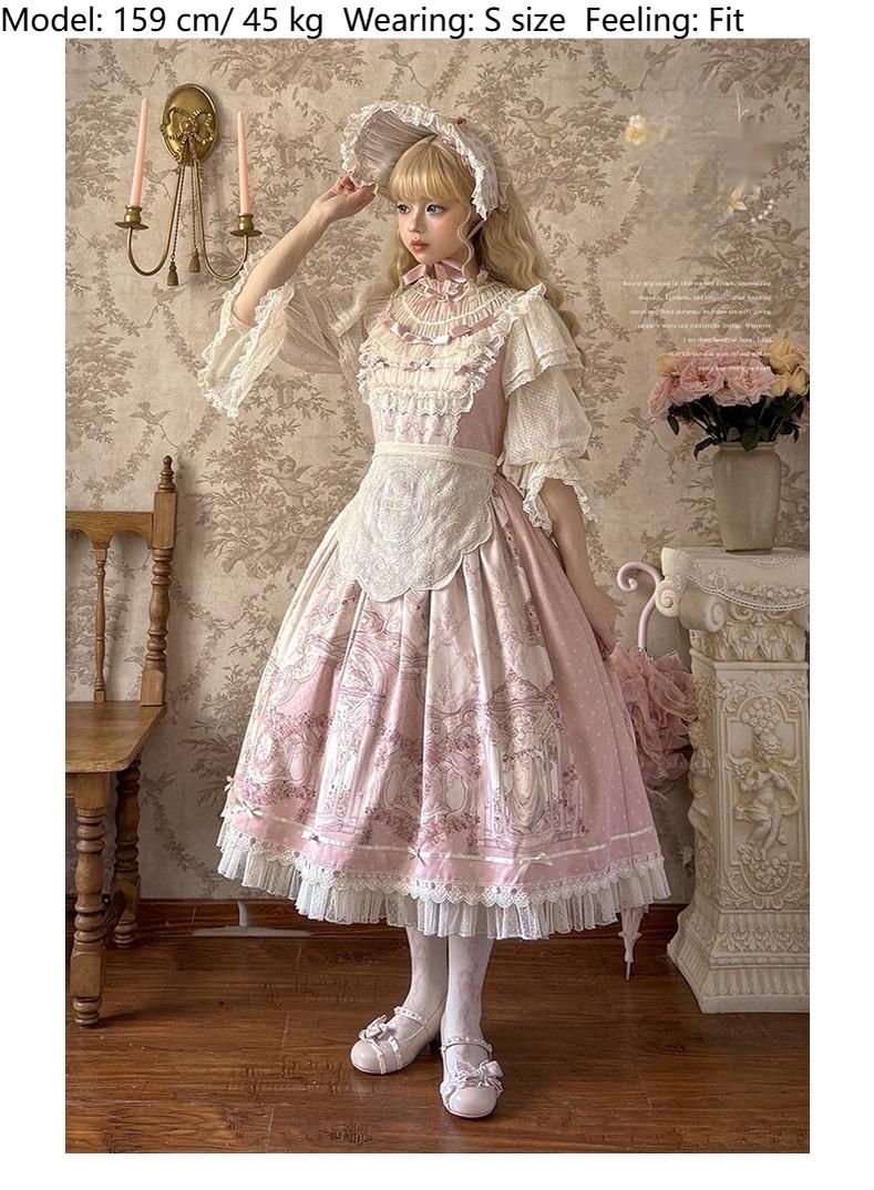 Urtto - Rococo - Spring Vintage Doll Lolita OP Dress with Light Upper