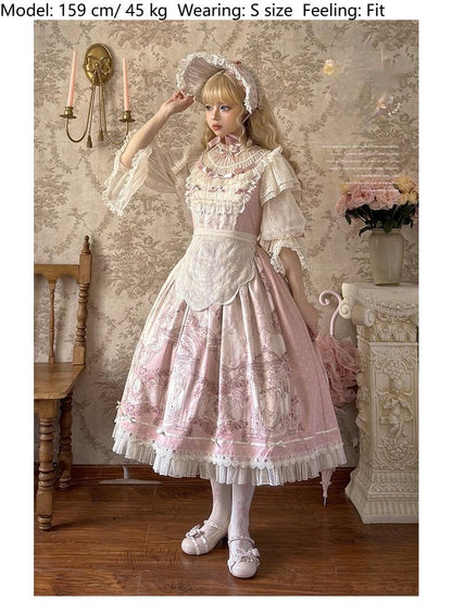Urtto - Rococo - Spring Vintage Doll Lolita OP Dress with Light Upper
