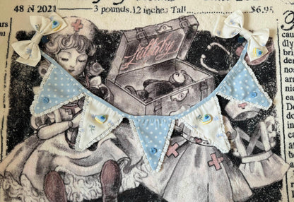 Akiyama Future Studio - Blueberry Tart Party - Sweet Blue Lolita Salopette Dress Blueberry Tart Print JSK Dress