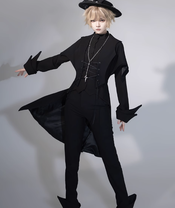 Princess Chronicles - Yan Ye - Gothic Lolita Cross Shaped Rose Necklace