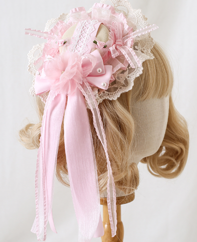 Xiaogui - Mood Limited Pink - Kawaii Lolita Lace Headdress Accessories