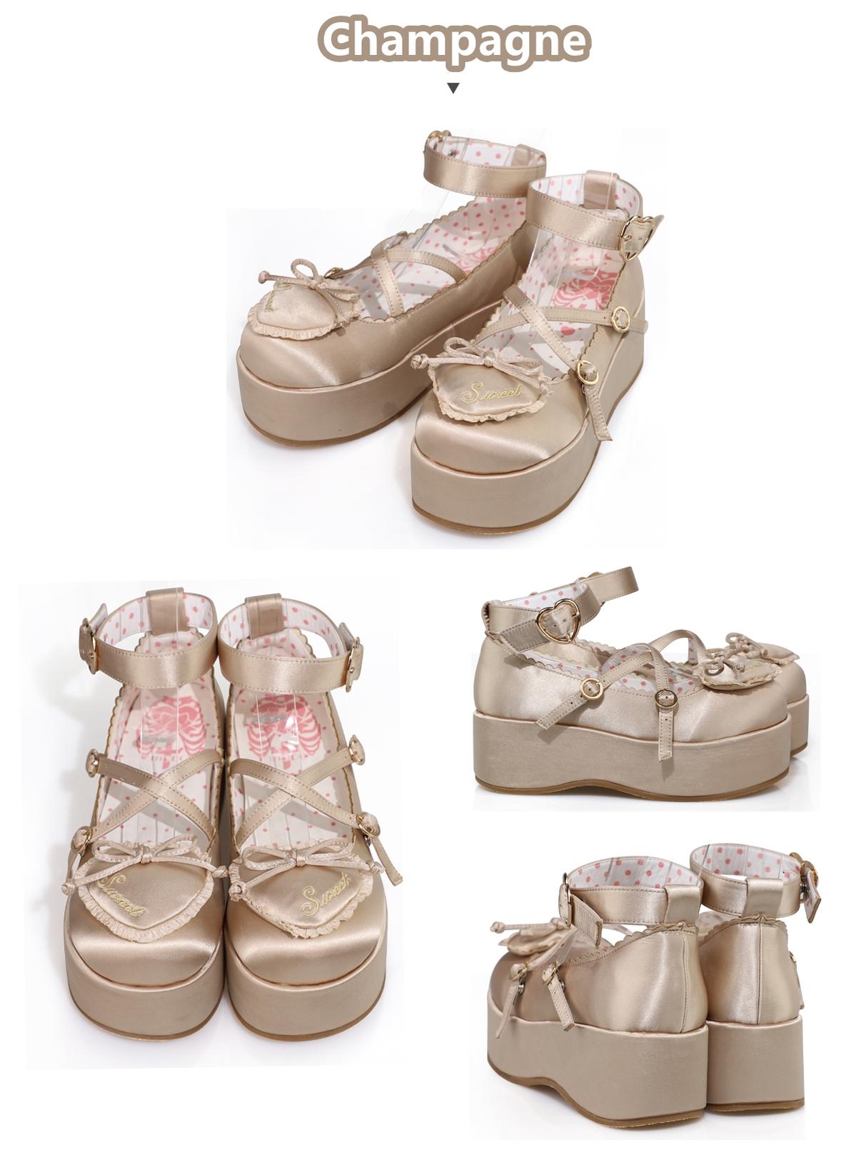 MODO - Deep Sleep Dream - Kawaii Lolita Shoes Muffin Platform Round Toe