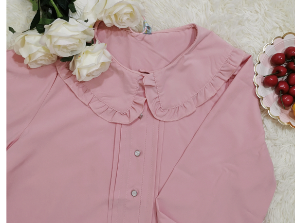 Niu Niu - Plus Size Lolita Blouse Long Sleeve Shirt