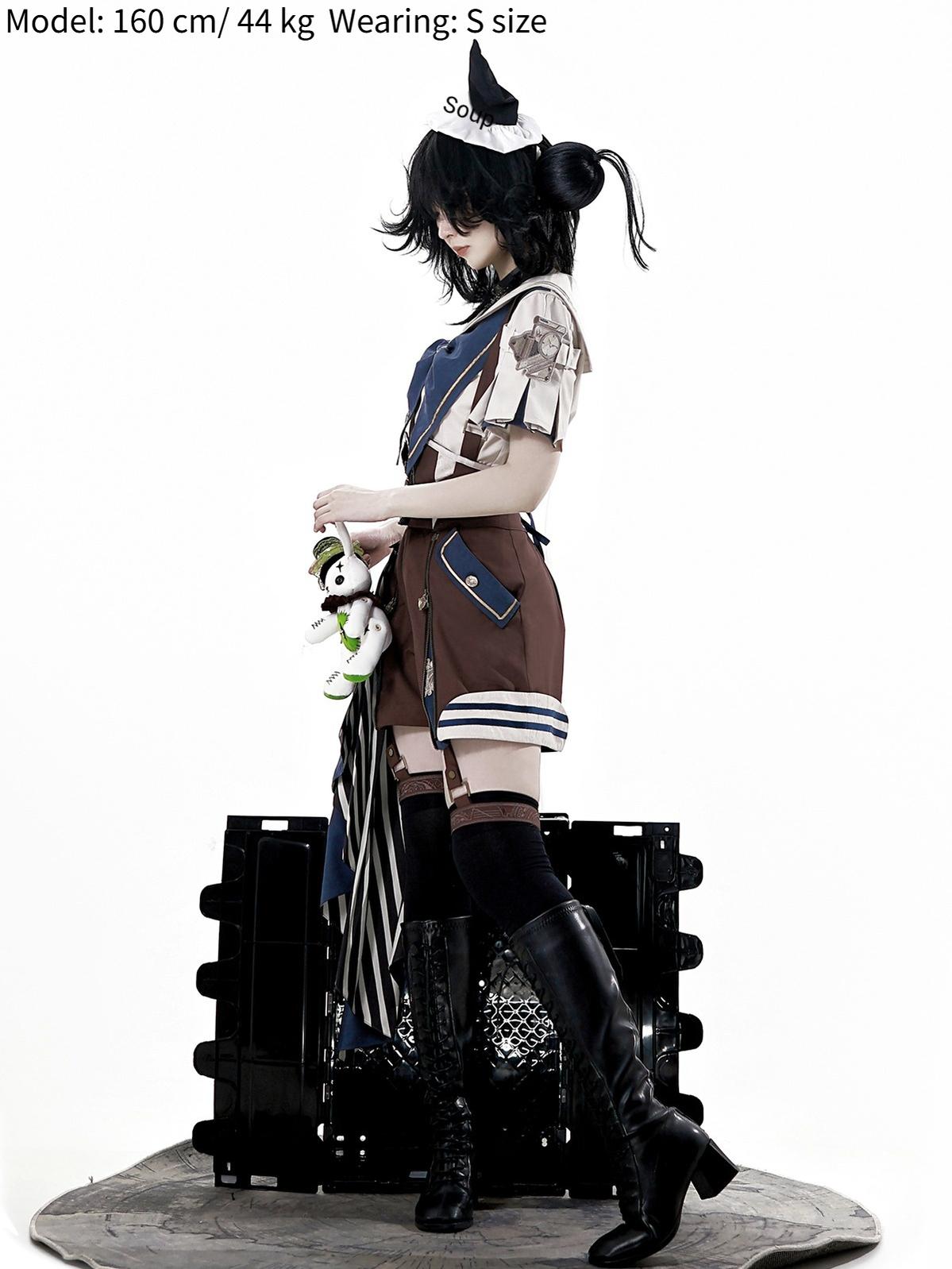 Designer's Gift - Voyager's Daily - Ouji Lolita Suspender Shorts Set with Shirt & Trailing
