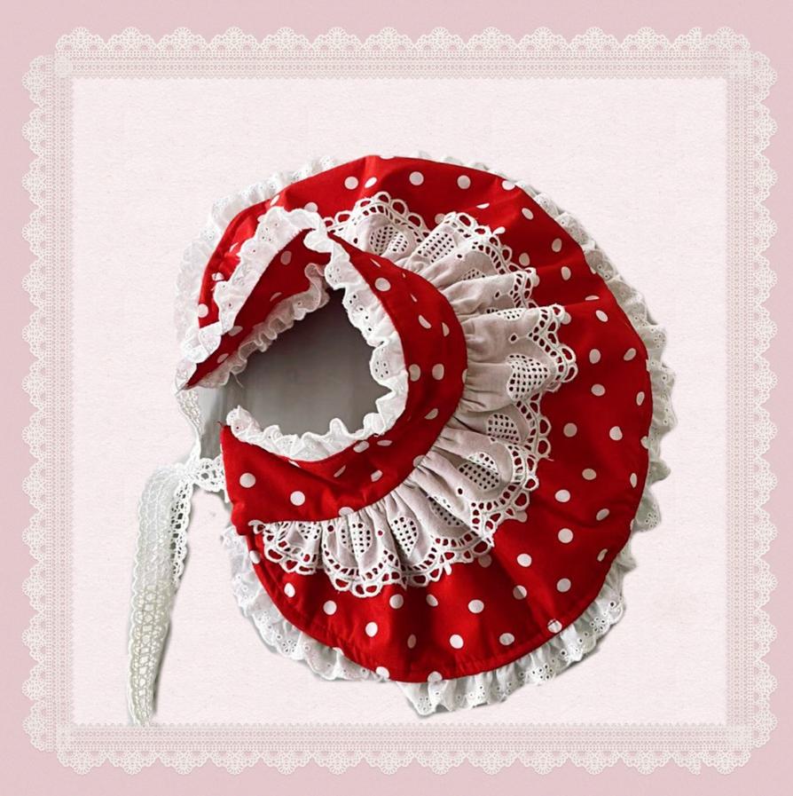 TaTaTa Lolita - Polka Bailys - Old School Lolita JSK Suit Red White Polka Dot Dress