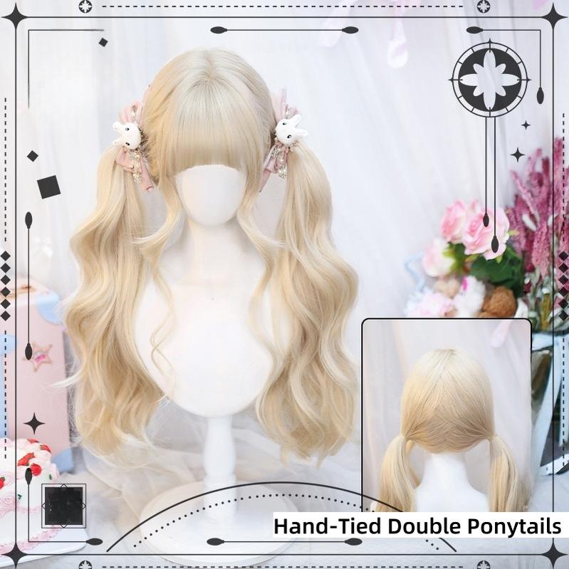 Dalao Home - Sweet Lolita Wig Double Ponytails Long Wavy Wig