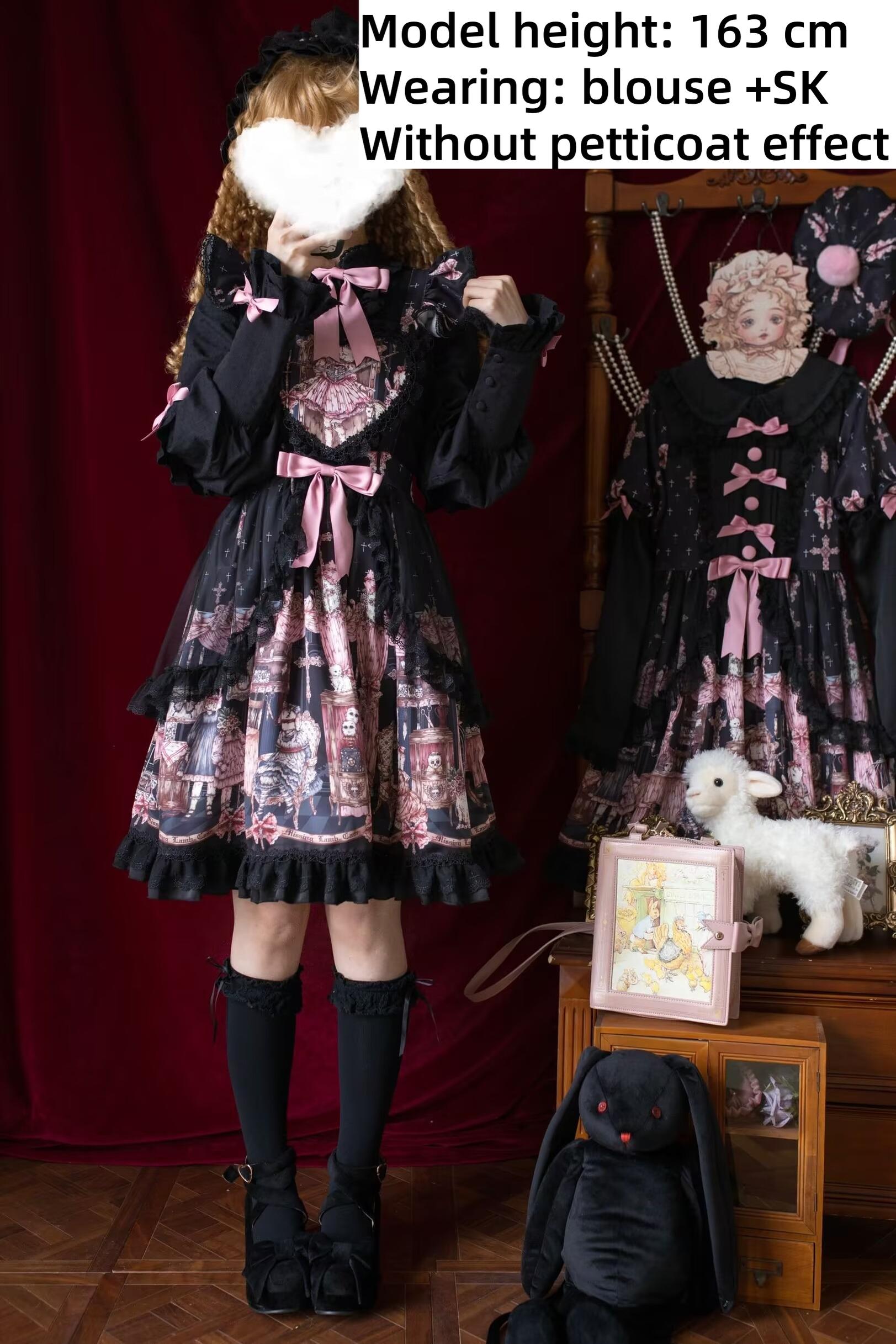Uncle's Workshop - Missing Lamb Case - Gothic Lolita Dress Set with Sheep Prints
