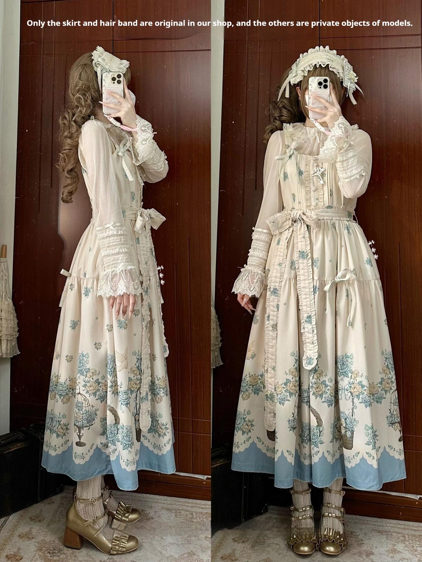 DreamWhale - Floral and Bird Series - Classic Lolita JSK Suit Floral Print Dress