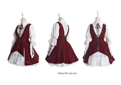 Wuyuzhe - Dragoon Knight 1.0 Version - Western Fantansy Style Suit Embroidery Dress Set Double-Sided Vest