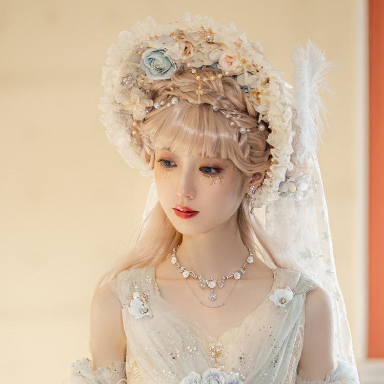 Cat Fairy - Gorgeous Lolita Tea Party Necklace, High Heels Shoes and BNT Hat