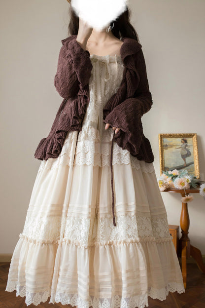 MIST - Sunset Bouquet - Elegant Lolita Cardigan, Flounce Hem