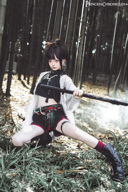 Princess Chronicles - Bamboo Panda - Han Lolita Shirt Full Set Chinese Style Unisex Set