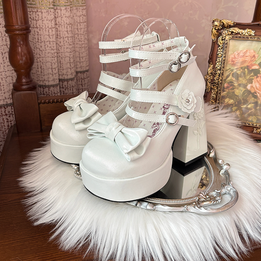 Dreamland - Whispers of the Rose - Daily Lolita Platform Heels Shoes with Relief Rose