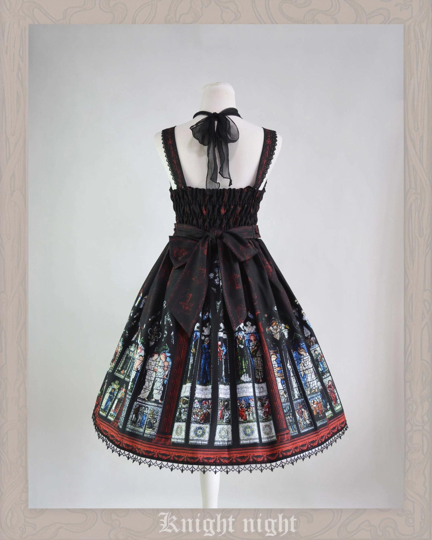 Knight Night - The Saint Priest - Vintage Lolita JSK Dress Halter Neckline