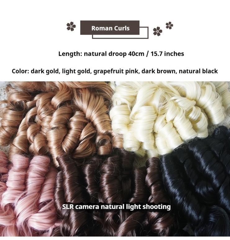 Imperial Tea - Retro Lolita Wig Short Roman Curl Hairpiece