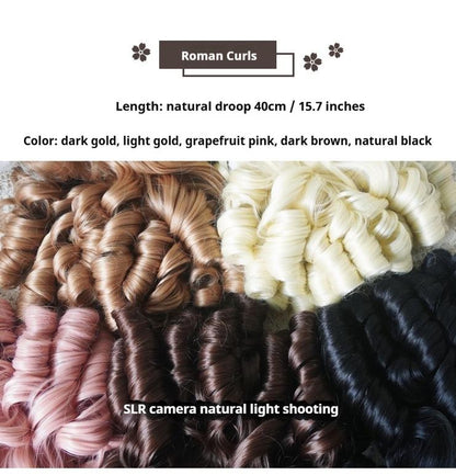 Imperial Tea - Retro Lolita Wig Short Roman Curl Hairpiece