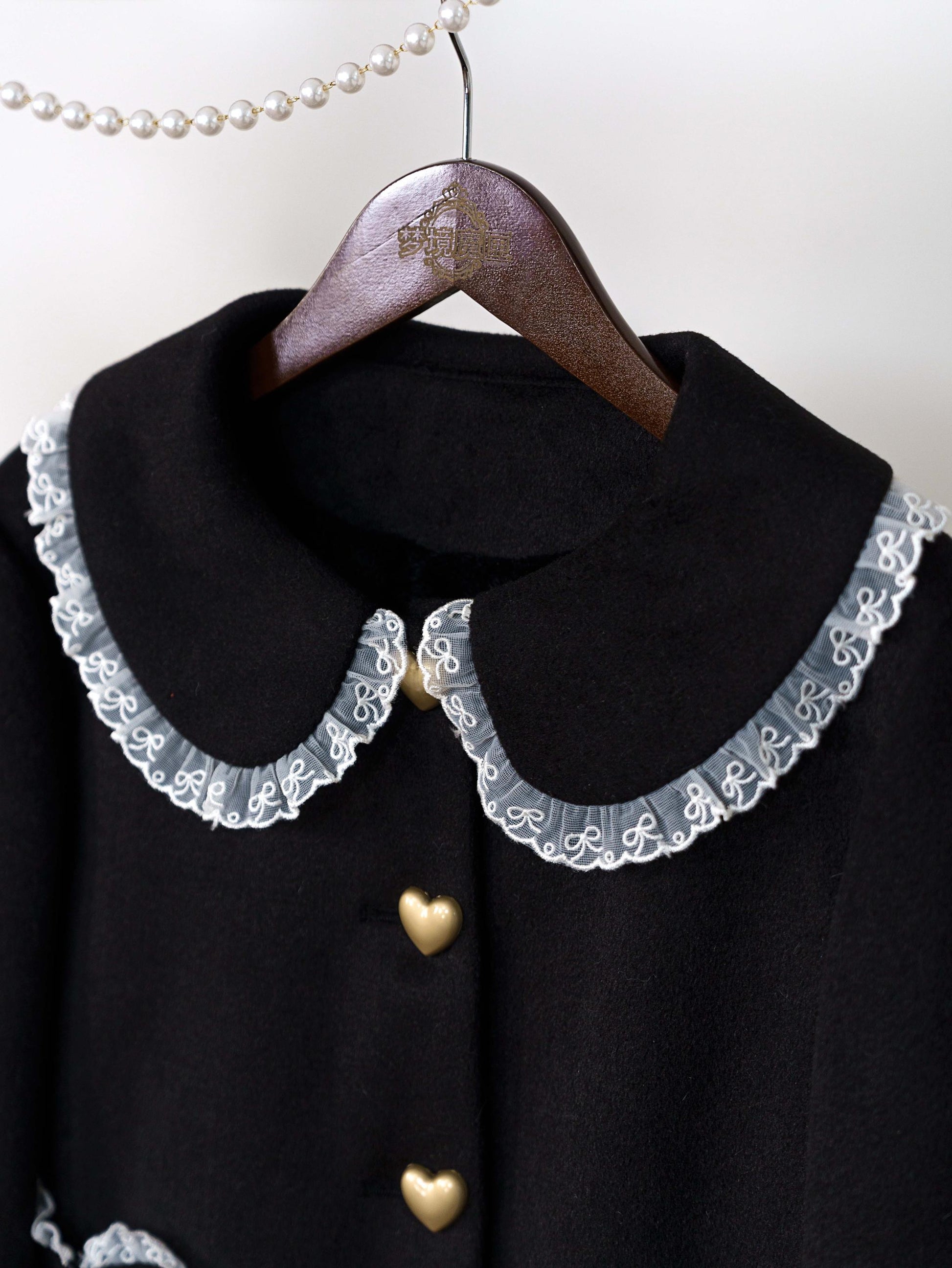 Dream Magic Box - Milk Puff - Winter Fleece-lined Sweet Lolita Coat, Detachable Collar