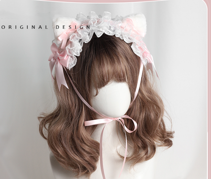 Their Past Decorations - Sweet Lolita Cat Ear Hairband