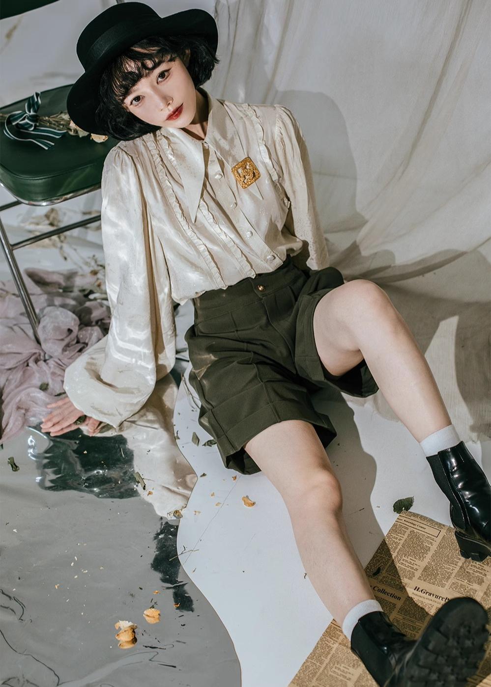 ZJstory - Starry for You - Vintage Lolita Shirt American Retro Style Blouse