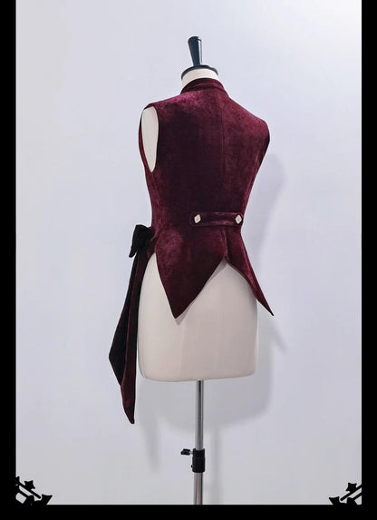 Princess Chronicles - Hare Hunter - Vintage Red Ouji Suit With Bunny Ear Hooded Jacket