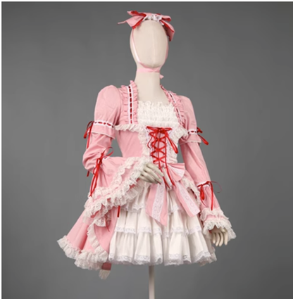 Lace Garden - Maiden Berry - Classic Pink Lolita OP Dress