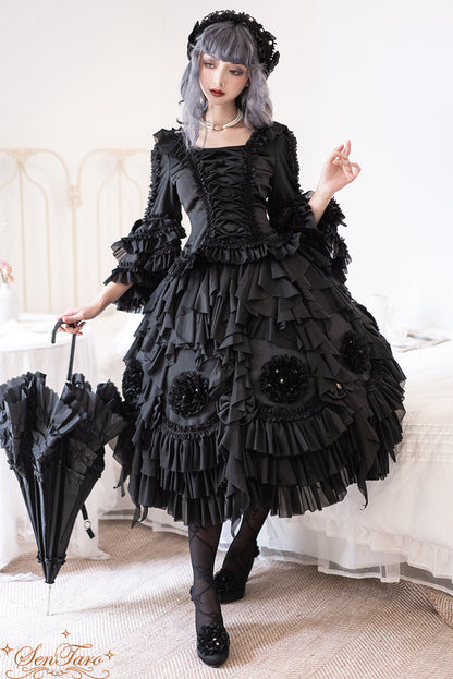 Sentaro - Snow Ear - Rococo Lolita OP Tea Party Dress