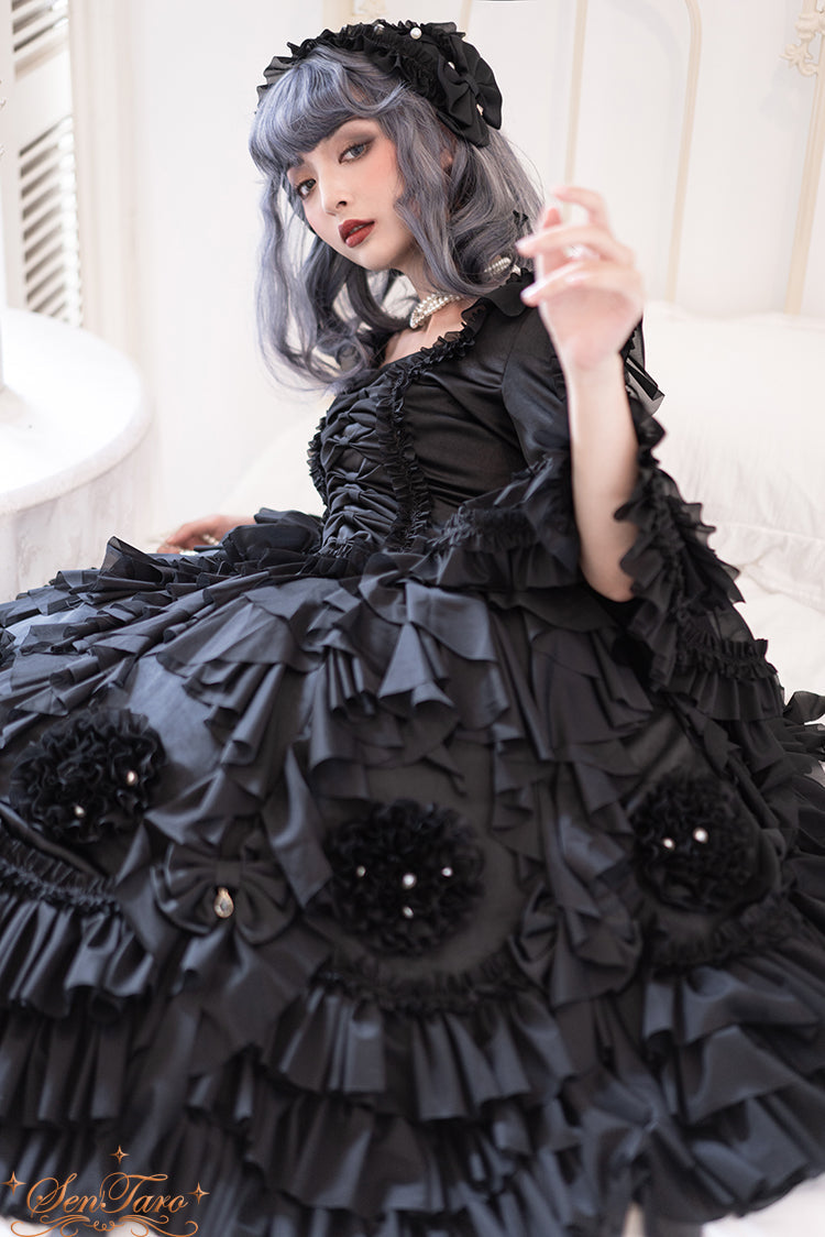 Sentaro - Snow Ear - Rococo Lolita OP Tea Party Dress