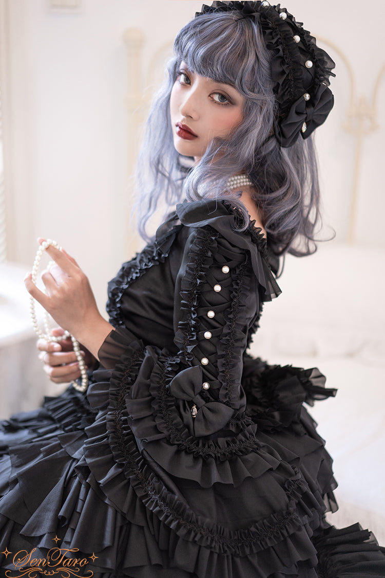 Sentaro - Snow Ear - Rococo Lolita OP Tea Party Dress