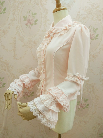 Yilia - Double-layer Flounce Chiffon Lolita Blouse