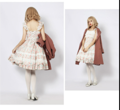Magic Tea Party - Solid Color Lolita Casual Dress Floral Dress JSK