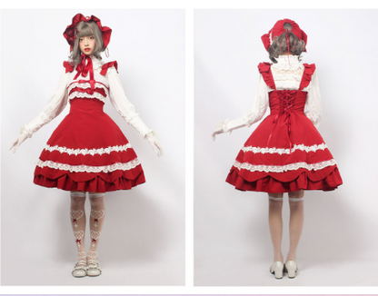 Magic Tea Party - Solid Color Lolita Casual Dress Floral Dress JSK