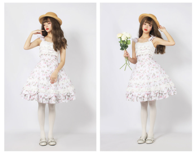 Magic Tea Party - Solid Color Lolita Casual Dress Floral Dress JSK