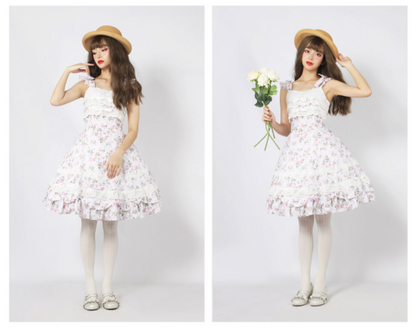 Magic Tea Party - Solid Color Lolita Casual Dress Floral Dress JSK