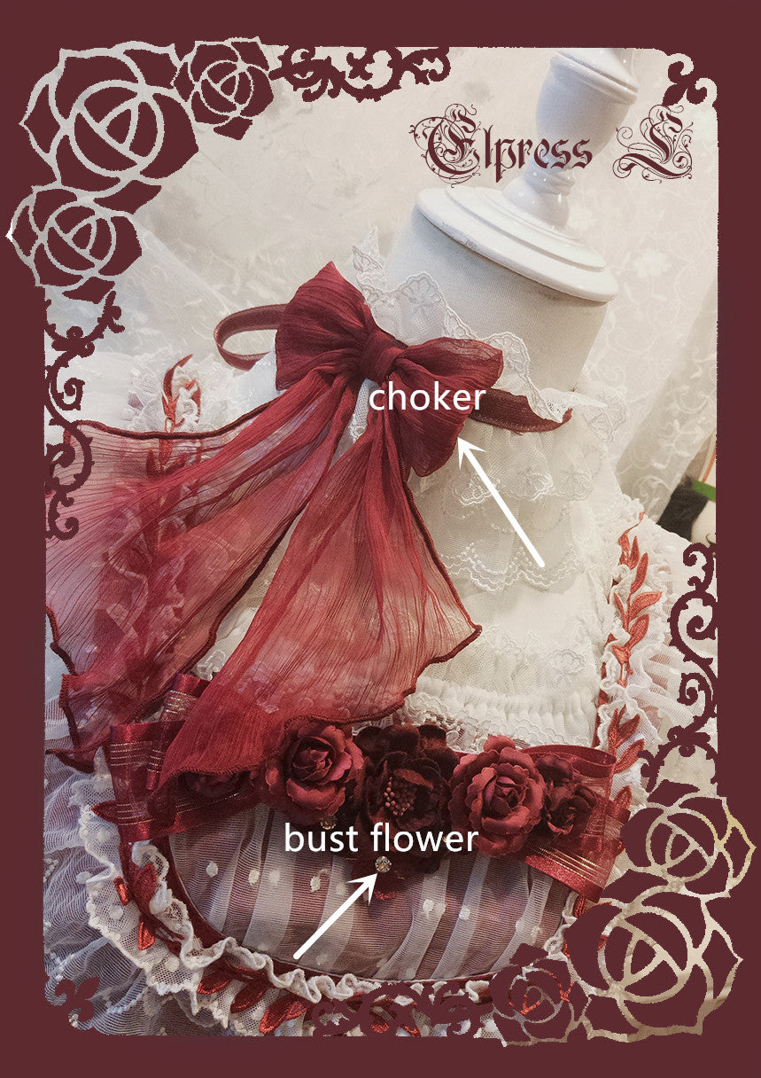 Elpress L - 3D Flower Lolita Hairband Cuff Brooch Multicolors